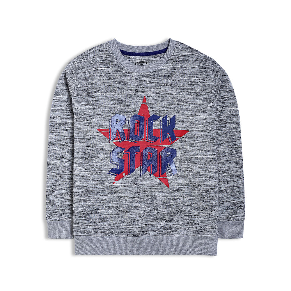 Boys Grey Rock Star Sweatshirt