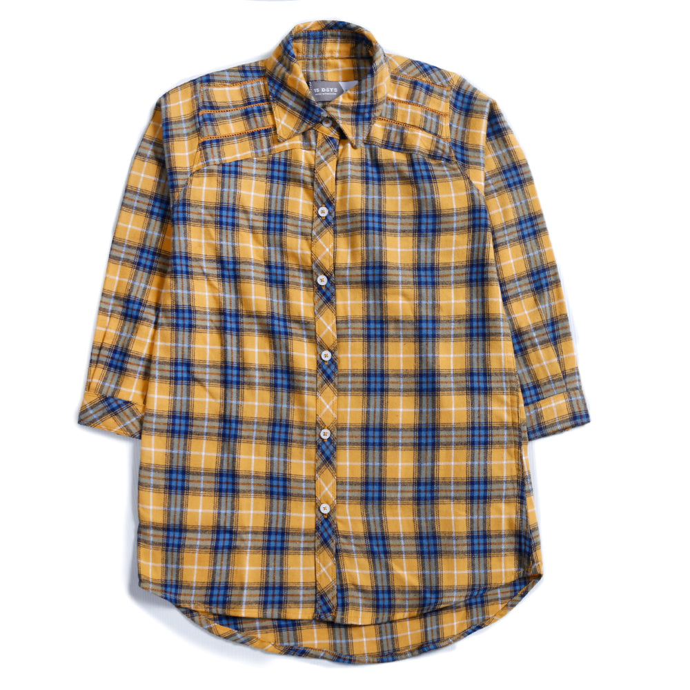 Yellow Flannel Shirt Dress