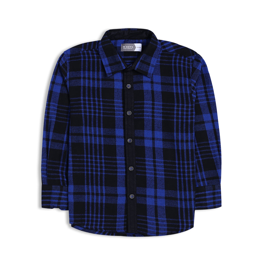 Boys Blue Check Flaneel Shirt