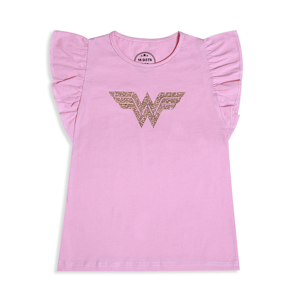 Pink Wonder Woman Girls Tee