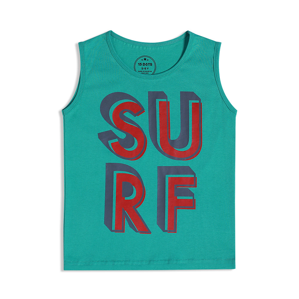 Surf Boys Green Tank Top