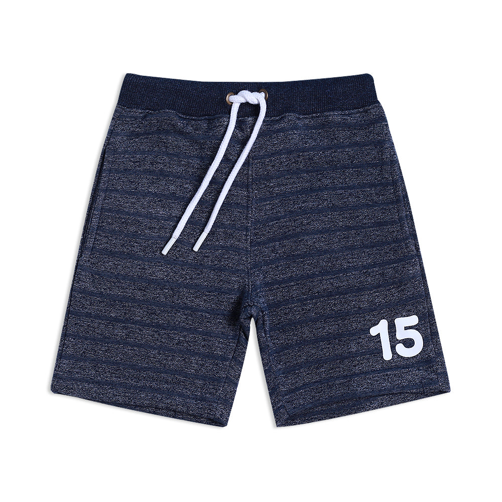 Navy Stripes Boys Terry Shorts