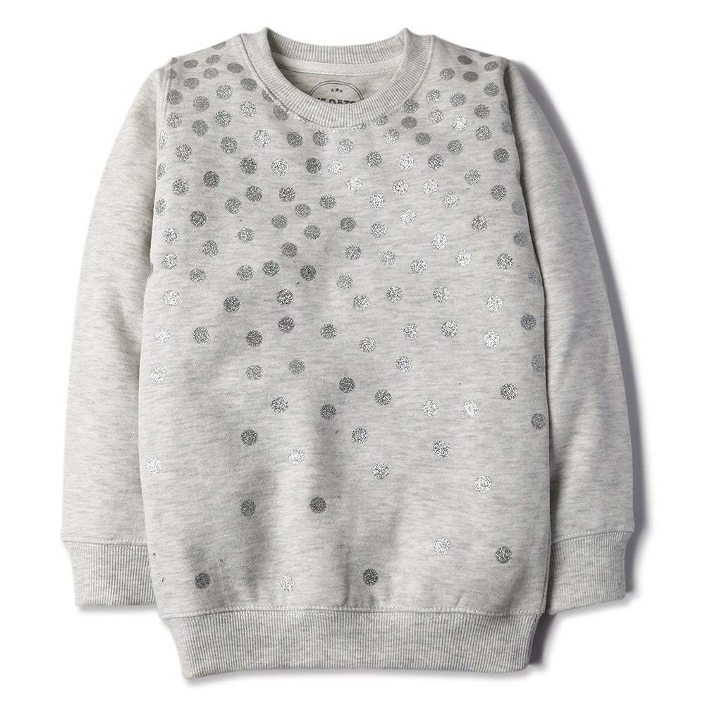 Sliverg Glitter Grey Girls Sweatshirt