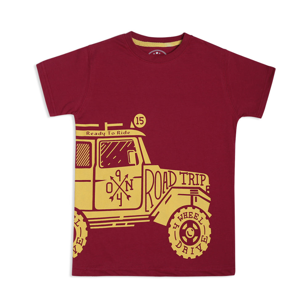 Jeep Boys Maroon Tee