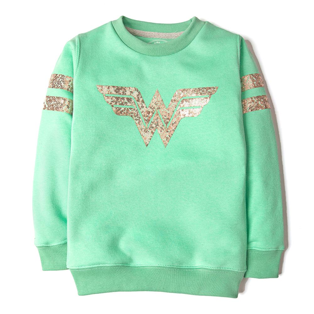 Winter aqua woman sweatshirt