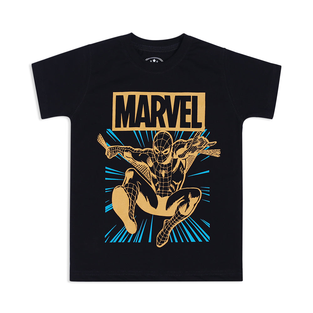 Spiderman Boys Black Tee