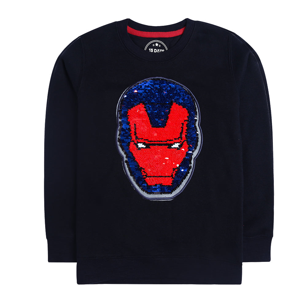 Boys Navy Ironman Sequence Sweatshirt