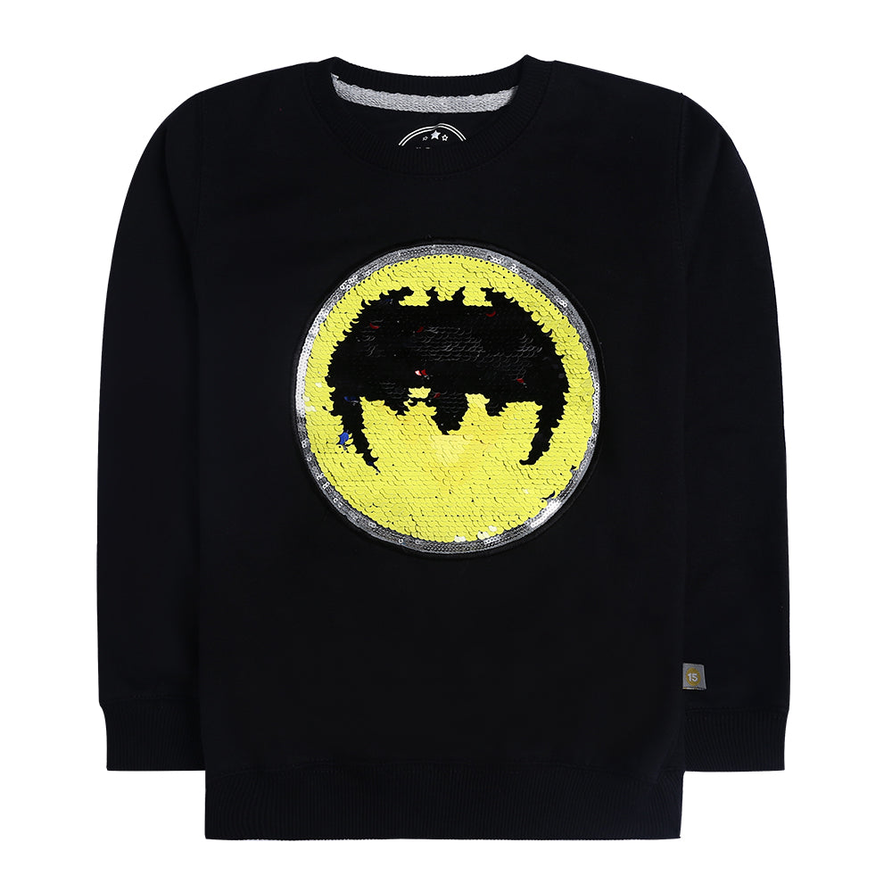 Boys Black Superman Sequence Sweatshirt