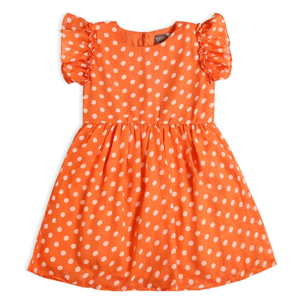 Orange Polka Dots Dress